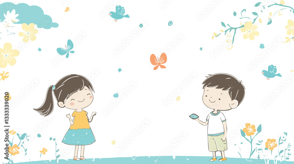 vector of a kids learning vector of a kids learning