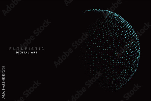 futuristic abstract digital cyan wave line art, dynamic 3d terrain mesh with particle grid, technology wireframe landscape, cyber data flow visualization for modern sci-fi background creative design