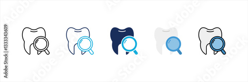 Dental Checkup Multi Style Icon Set