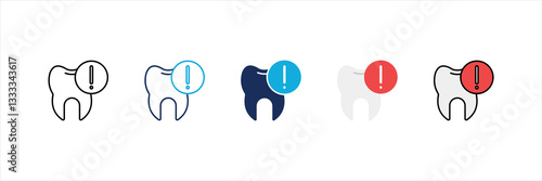 Dental Irregularities Multi Style Icon Set