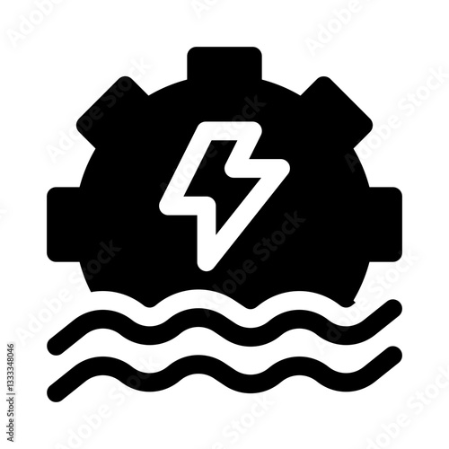 Hydropower glyph icon