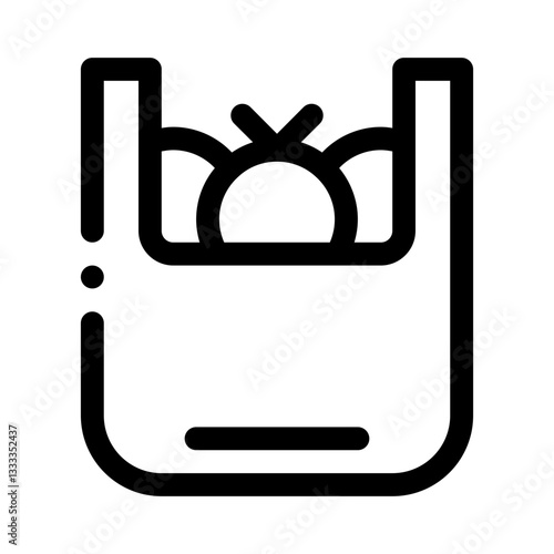 Grocery bag line icon