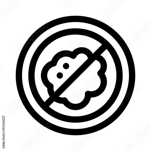 No germs line icon