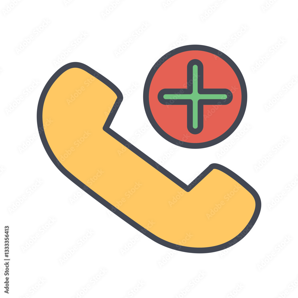 Obraz premium Emergency phone Vector Icon