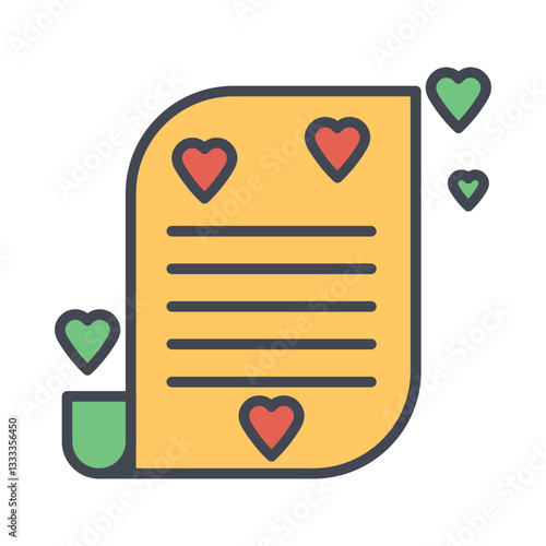 Romantic poem Vector Icon