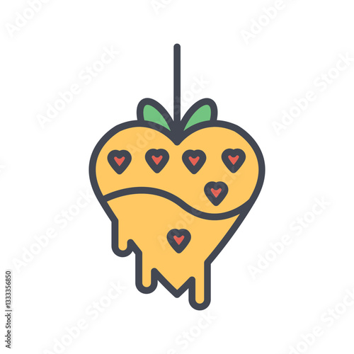 Chocolate fondue Vector Icon