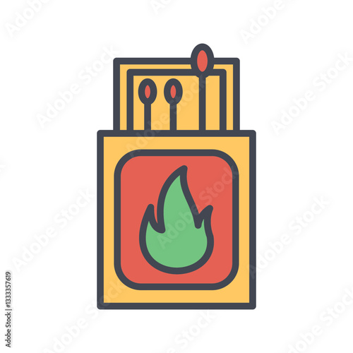 Waterproof matches Vector Icon