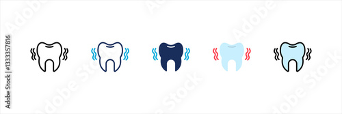 Sensitive Tooth Multi Style Icon Set