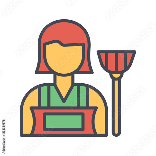 Housekeeper Vector Icon