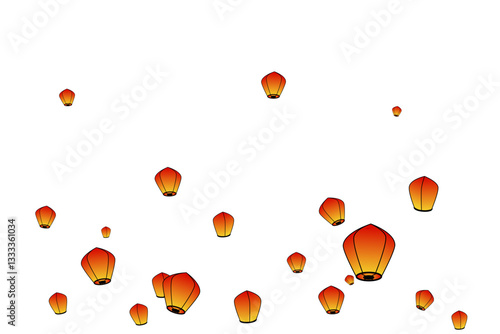 flying sky lantern 