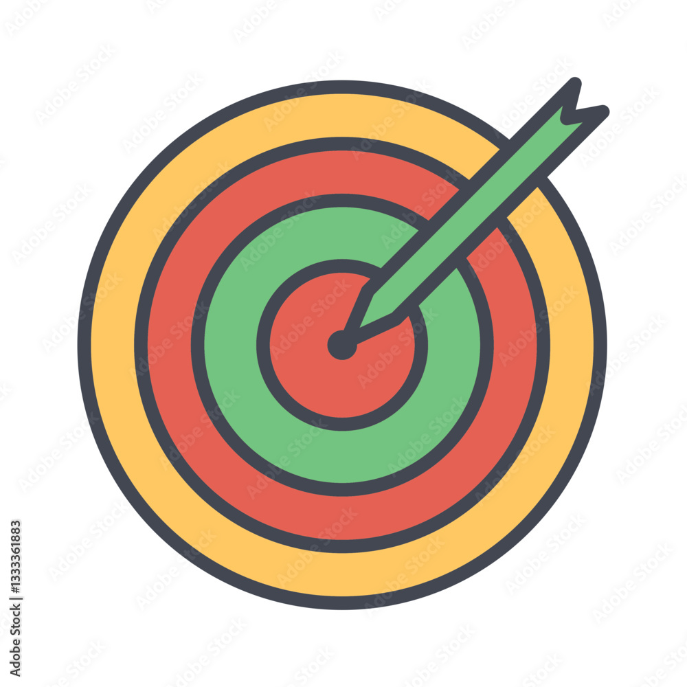 Bullseye Vector Icon Bullseye Vector Icon