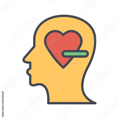Negative Love Vector Icon