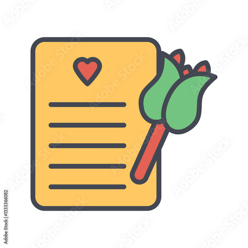 Love poem Vector Icon