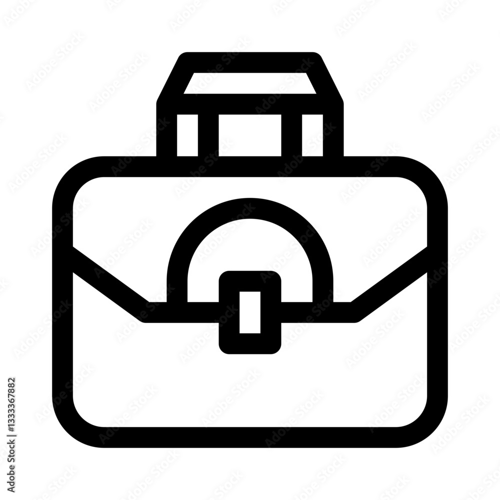 Fototapeta premium Briefcase line icon