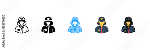Cops  Multi Style Icon Set
