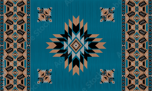 American tribal ethnic native pattern.Traditional Navajo,Aztec,Apache,Southwest and Mexican style fabric pattern.Abstract vector motifs pattern.For fabric,clothing,blanket,carpet,woven,wrap,decoration