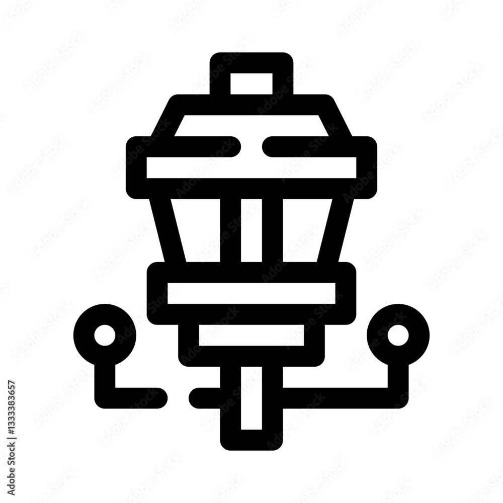 Outdoor Lamp Post line icon Outdoor Lamp Post line icon