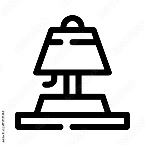 Table lamp line icon