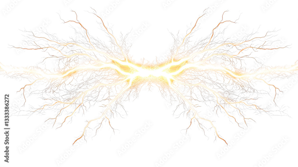 Obraz premium Dynamic Electric Lightning Display for Abstract Energy Background and Motion Effects