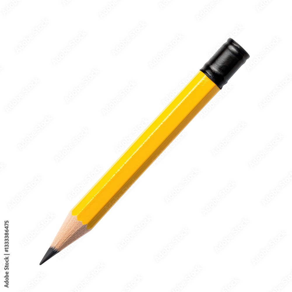 Classic yellow pencil with a sharpened tip Classic yellow pencil with a sharpened tip