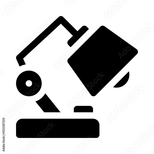 Desk lamp glyph icon