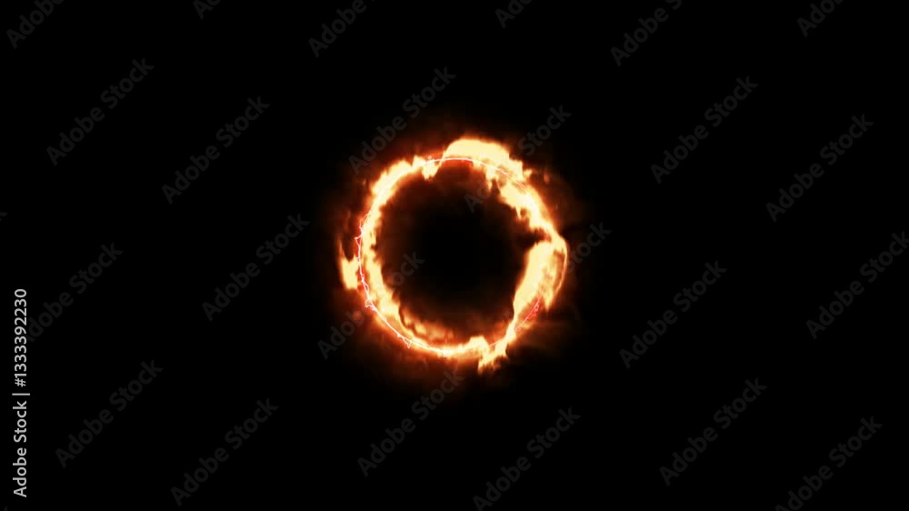 Plasma ring against dark background, circle glow border, alpha channel, seamless loop Plasma ring against dark background, circle glow border, alpha channel, seamless loop