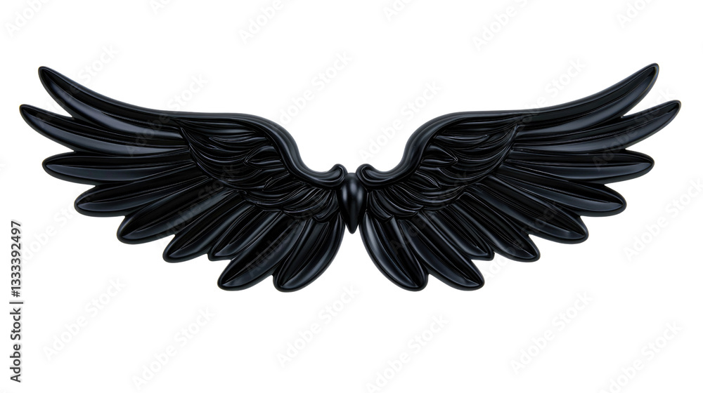 Naklejka premium Elegant Black Wings Design for Artistic and Creative Concepts in Various Projects