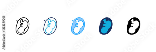 Fetus Multi Style Icon Set