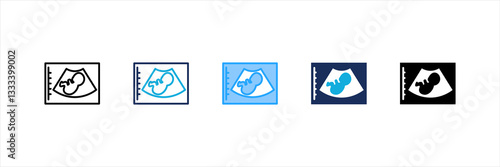 Ultrasound Multi Style Icon Set