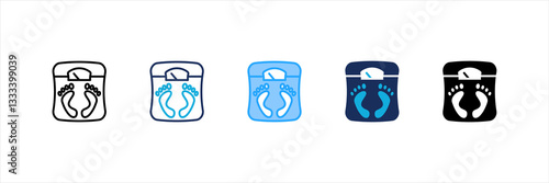 Weight Control Multi Style Icon Set