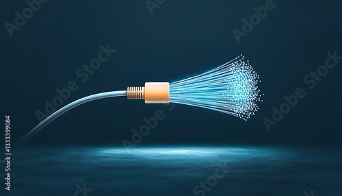 Fiber Optic Cable Data Flow.