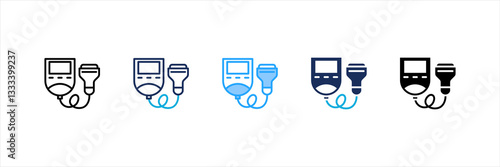 Fetal Doppler Multi Style Icon Set