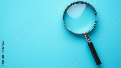 Wallpaper Mural Magnifying glass on a blue background. Torontodigital.ca