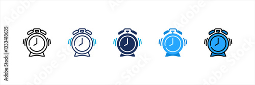 Alarm Multi Style Icon Set