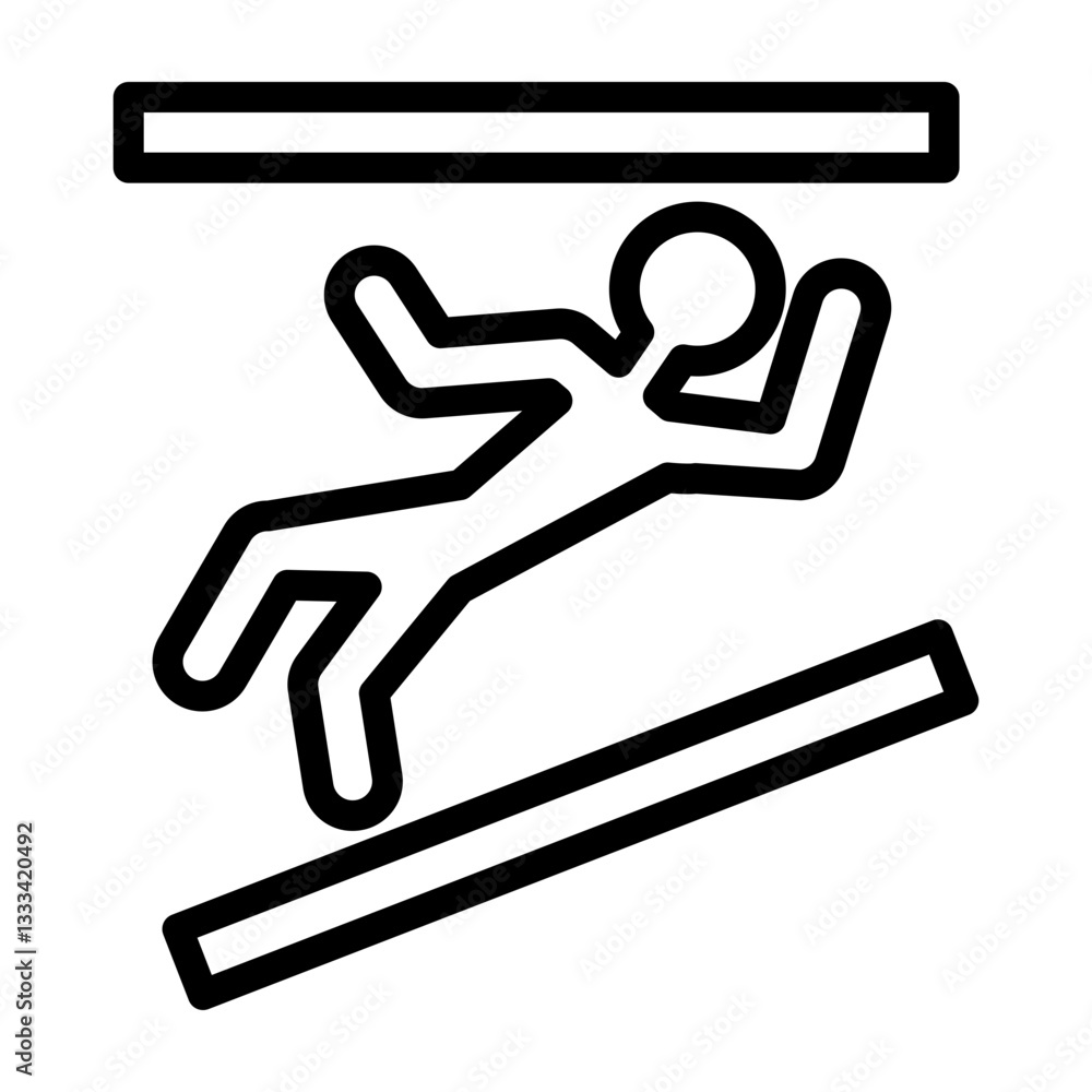 Crime Scene Vector Line Icon Design Crime Scene Vector Line Icon Design