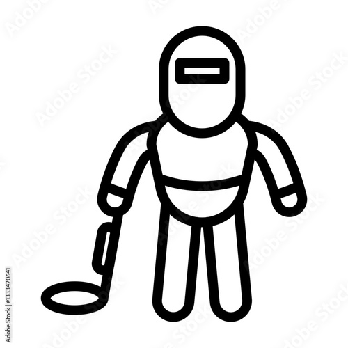 Bomb Squad Vector Line Icon Design