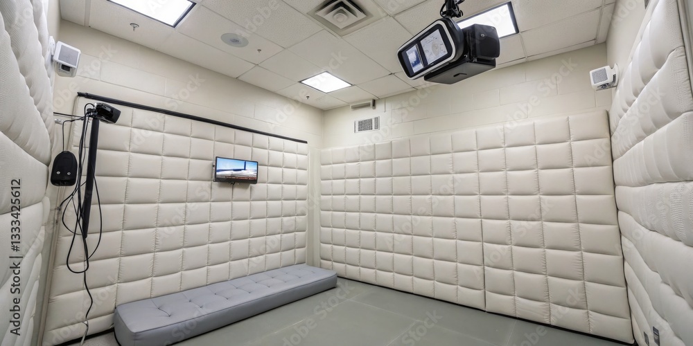 Comfortable sensory room designed for relaxation and therapy located in a healthcare facility