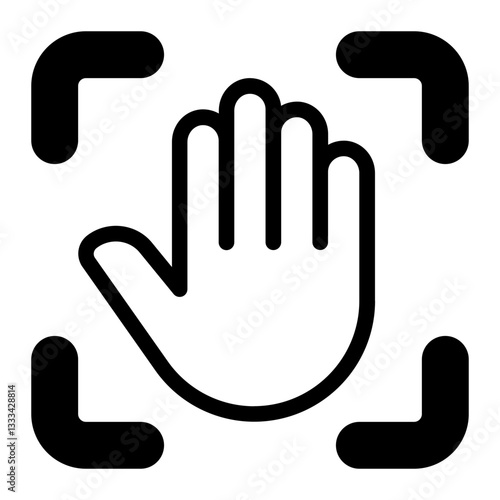 No Entry Sign with Outstretched Hand