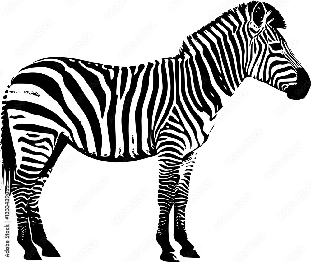 Obraz premium detailed illustration of zebra - vector 