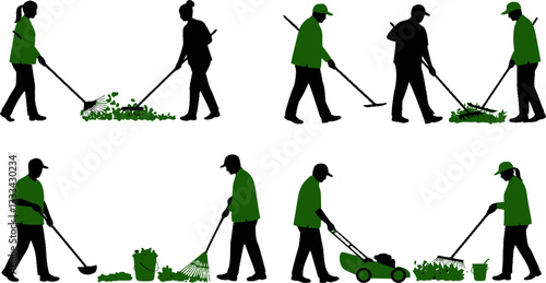 gardening silhouettes - vector
