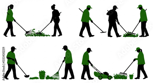 gardening silhouettes - vector
