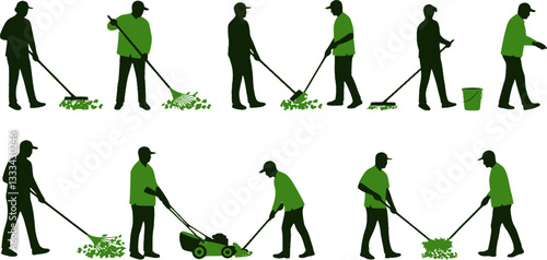 gardening silhouettes - vector
