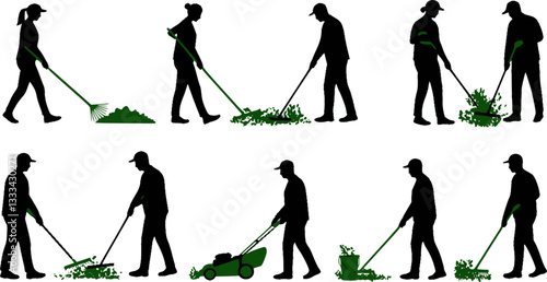 gardening silhouettes - vector
