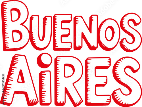 Buenos Aires Colorful Typography.