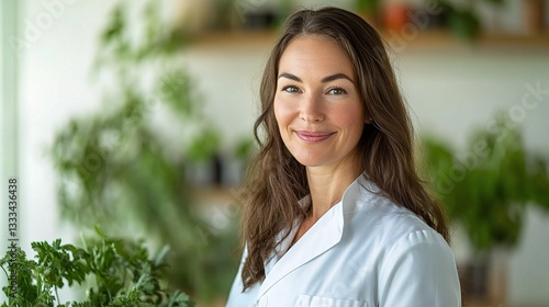 Fresh Ingredients and Cooking Expert in Bright Kitchen Setting