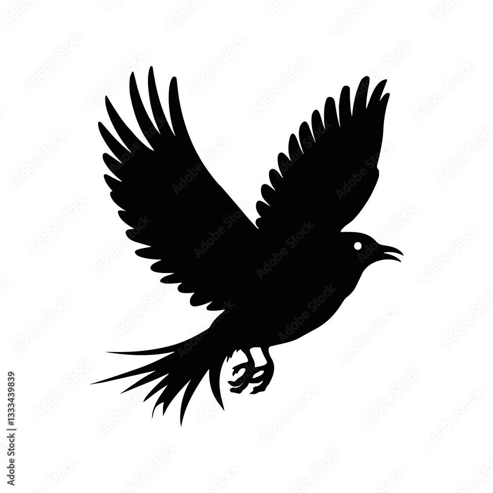 Obraz premium flying bird silhouette vector