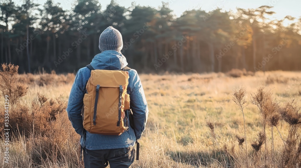 Solo Hiking Adventure in Golden Hour Solo Hiking Adventure in Golden Hour