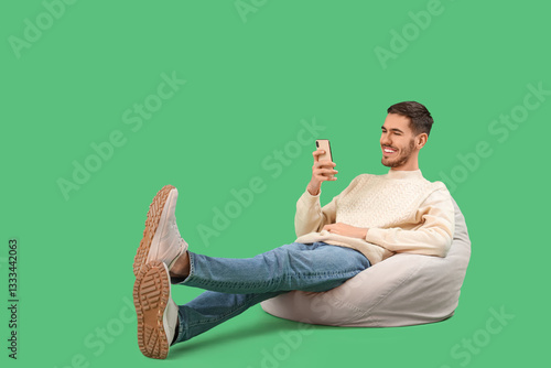 Handsome young happy man wi...