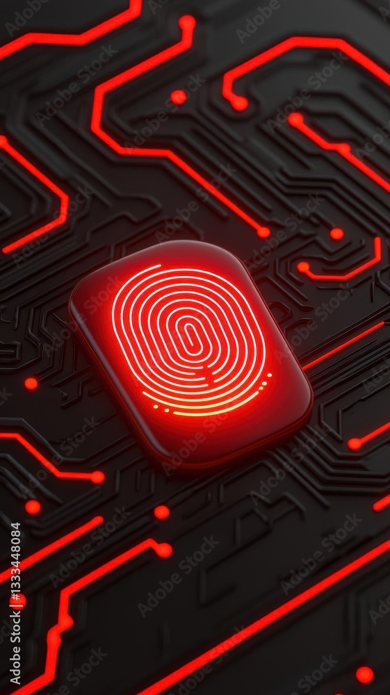 big data cybersecurity access control privacy protection. Cybersecurity fingerprint recognition, advanced identity verification, 3D illustration big data cybersecurity access control privacy protection. Cybersecurity fingerprint recognition, advanced identity verification, 3D illustration