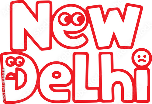 New Delhi Fun Sticker.